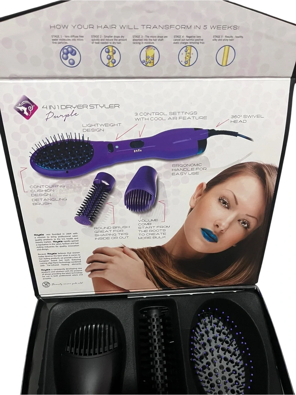 Royale 4-in-1 Dryer Styler – Purple Limited Edition